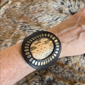 Free People leather cuff bracelet